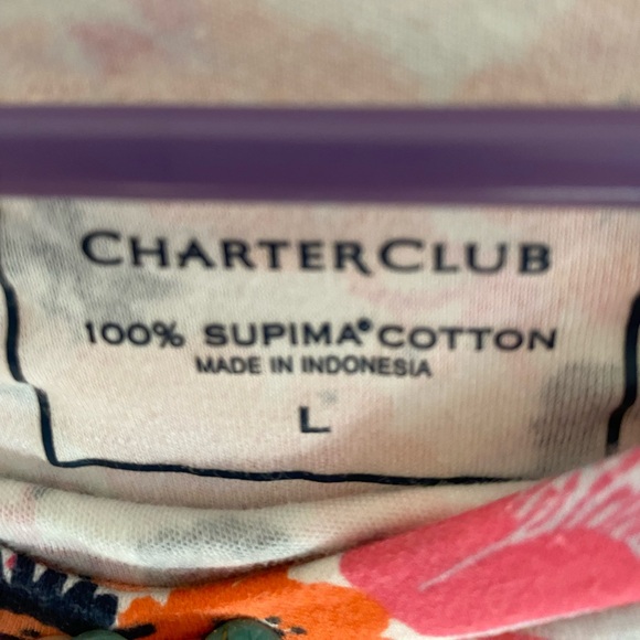 Charter Club Women’s 3/4 Sleeve Top - Size L - Picture 2 of 5